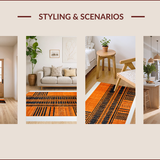 Ultra Soft Area Rug, Non Slip, Stain Resistant, Washable Area Rugs for Living Room, Bedroom, Chic Leopard Print Accent Piece(Orange)