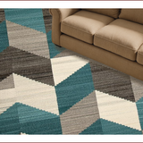 Ultra Soft Area Rug, Non Slip, Stain Resistant, Washable Area Rugs for Living Room, Bedroom, Chic Teal-Infused Natural Aesthetic(Blue)