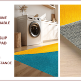 Ultra Soft Area Rug, Non Slip, Stain Resistant, Washable Area Rugs for Living Room, Bedroom, Contemporary Splash Design Bedroom Area Rug(Yellow)