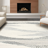 Striking Grey and Cream Shapes(Ivory)