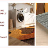 Ultra Soft Area Rug, Non Slip, Stain Resistant, Washable Area Rugs for Living Room, Bedroom, Artistic Neutral Tone Meditation Space Non-Shedding Rug(Brown)