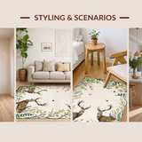 Dynamic Deer Print Fusion(Beige)