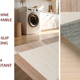 Ultra Soft Area Rug, Non Slip, Stain Resistant, Washable Area Rugs for Living Room, Bedroom, Elegant Natural Fiber Composition(Beige)