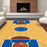 Ultra Soft Area Rug, Non Slip, Stain Resistant, Washable Area Rugs for Living Room, Bedroom, Contemporary Athletic Graphic Design(Brown)