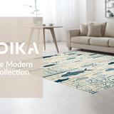 Ultra Soft Area Rug, Non Slip, Stain Resistant, Washable Area Rugs for Living Room, Bedroom, Baby Play Mat Ocean Theme Alphabet Number Classroom Carpet(Blue)