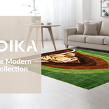 Ultra Soft Area Rug, Non Slip, Stain Resistant, Washable Area Rugs for Living Room, Bedroom, Lively Pastoral Theme Rug(Brown)