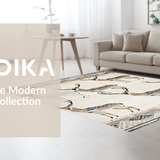 Ultra Soft Area Rug, Non Slip, Stain Resistant, Washable Area Rugs for Living Room, Bedroom, Naturalistic Earthy Animal Motif(Beige)