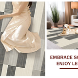 Ultra Soft Area Rug, Non Slip, Stain Resistant, Washable Area Rugs for Living Room, Bedroom, Contemporary Flatweave Lattice Style(Gray)
