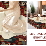 Ultra Soft Area Rug, Non Slip, Stain Resistant, Washable Area Rugs for Living Room, Bedroom, Farmhouse Winter Lodge Living Room Area Carpet(White)