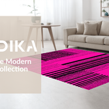 Ultra Soft Area Rug, Non Slip, Stain Resistant, Washable Area Rugs for Living Room, Bedroom, Artistic Fluffy Textured Decor(Pink)