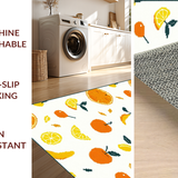 Ultra Soft Area Rug, Non Slip, Stain Resistant, Washable Area Rugs for Living Room, Bedroom, Stylish Modern Playful Aesthetic(Orange)