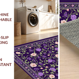 Ultra Soft Area Rug, Non Slip, Stain Resistant, Washable Area Rugs for Living Room, Bedroom, Dynamic Colorful Geometric Play(Purple)