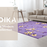 Ultra Soft Area Rug, Non Slip, Stain Resistant, Washable Area Rugs for Living Room, Bedroom, Cozy Garden-Inspired Welcome Mat(Purple)