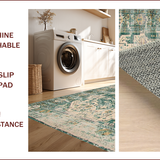 Vintage Inspired Earthy Geometric Motif(Green)
