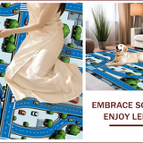 Ultra Soft Area Rug, Non Slip, Stain Resistant, Washable Area Rugs for Living Room, Bedroom, Blue City Map Non Slip Toddler Playroom Rug(Blue)