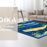 Oceanic Playful Graphic Motif(Blue)