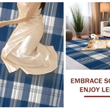 Rustic Blue Checkered Aesthetic(Blue)