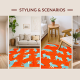 Fun and Energetic Wildlife Motif(Red)