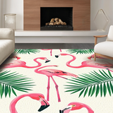 Ultra Soft Area Rug, Non Slip, Stain Resistant, Washable Area Rugs for Living Room, Bedroom, Lively Garden-Inspired Color Palette(White)
