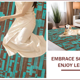 Rustic Cozy Turquoise Patterned Delight(Blue)