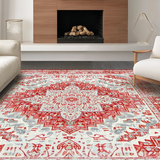 Artistic Distressed Patterned Weave(Red)