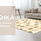 Ultra Soft Area Rug, Non Slip, Stain Resistant, Washable Area Rugs for Living Room, Bedroom, Playful Abstract Animal Pattern(Beige)