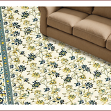 Ultra Soft Area Rug, Non Slip, Stain Resistant, Washable Area Rugs for Living Room, Bedroom, Chic Floral Modern Aesthetic(Ivory)