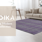 Ultra Soft Area Rug, Non Slip, Stain Resistant, Washable Area Rugs for Living Room, Bedroom, Soft Ogee Design Elegance(Purple)