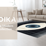 Contemporary Textured Ogee Motif(Blue)