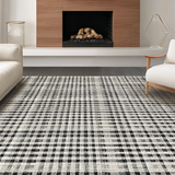 Ultra Soft Area Rug, Non Slip, Stain Resistant, Washable Area Rugs for Living Room, Bedroom, Farmhouse Stripe Accent Rug Bold Layered Porch Pathway Welcome Mat(Gray)