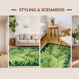 Elegant Deep Fern Textured Aesthetic(Green)