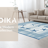 Ultra Soft Area Rug, Non Slip, Stain Resistant, Washable Area Rugs for Living Room, Bedroom, Stylish Marine Life Design(Blue)