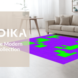 Ultra Soft Area Rug, Non Slip, Stain Resistant, Washable Area Rugs for Living Room, Bedroom, Interactive Playful Geometric Layout(Purple)