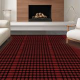 Ultra Soft Area Rug, Non Slip, Stain Resistant, Washable Area Rugs for Living Room, Bedroom, Edgy Hypebeast Inspired Floor Art(Red)
