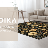 Minimalist Floral Elegance in Black(Black)