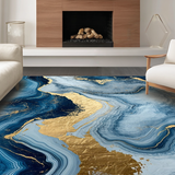 Dynamic Blue and Gold Layers(Blue)