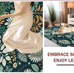 Ultra Soft Area Rug, Non Slip, Stain Resistant, Washable Area Rugs for Living Room, Bedroom, Jungle Print Nursery(Green) - ODIKA