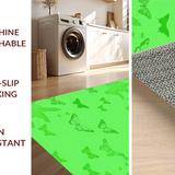 Ultra Soft Area Rug, Non Slip, Stain Resistant, Washable Area Rugs for Living Room, Bedroom, Vibrant Insect-Themed Aesthetic(Green)