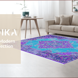 Ultra Soft Area Rug, Non Slip, Stain Resistant, Washable Area Rugs for Living Room, Bedroom, Boho Medallion Violet Living Room Non-Shedding Rug(Purple)