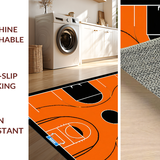 Ultra Soft Area Rug, Non Slip, Stain Resistant, Washable Area Rugs for Living Room, Bedroom, Engaging Vibrant Athletic Visual Style(Orange)