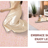 Ultra Soft Area Rug, Non Slip, Stain Resistant, Washable Area Rugs for Living Room, Bedroom, Coquette Bowknot Accent Rug with Whimsical Ribbon Motif and Preppy Charm(Pink)
