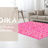 Ultra Soft Area Rug, Non Slip, Stain Resistant, Washable Area Rugs for Living Room, Bedroom, Eclectic Heart-Shaped Living Accessory(Pink)