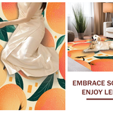 Ultra Soft Area Rug, Non Slip, Stain Resistant, Washable Area Rugs for Living Room, Bedroom, Playful Modern Peach Aesthetic Charm(Orange)