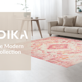 Stylish Distressed Geometric Arrangement(Pink)