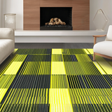 Ultra Soft Area Rug, Non Slip, Stain Resistant, Washable Area Rugs for Living Room, Bedroom, Luxurious Monochrome Artistic Flair(Yellow)