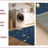 Ultra Soft Area Rug, Non Slip, Stain Resistant, Washable Area Rugs for Living Room, Bedroom, Star Pattern Baby Nursery Rectangular Carpet(Blue)