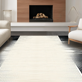 Elegant Black and Ivory Geometric Fusion(Beige)