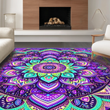 Ultra Soft Area Rug, Non Slip, Stain Resistant, Washable Area Rugs for Living Room, Bedroom, Lively Contemporary Tiled Aesthetic(Purple)