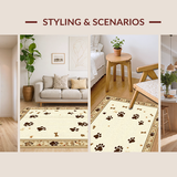 Ultra Soft Area Rug, Non Slip, Stain Resistant, Washable Area Rugs for Living Room, Bedroom, Whimsical Soft Bone Design Style(Beige)