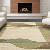 Ultra Soft Area Rug, Non Slip, Stain Resistant, Washable Area Rugs for Living Room, Bedroom, Vibrant Rustic Harvest Design Elements(Beige)